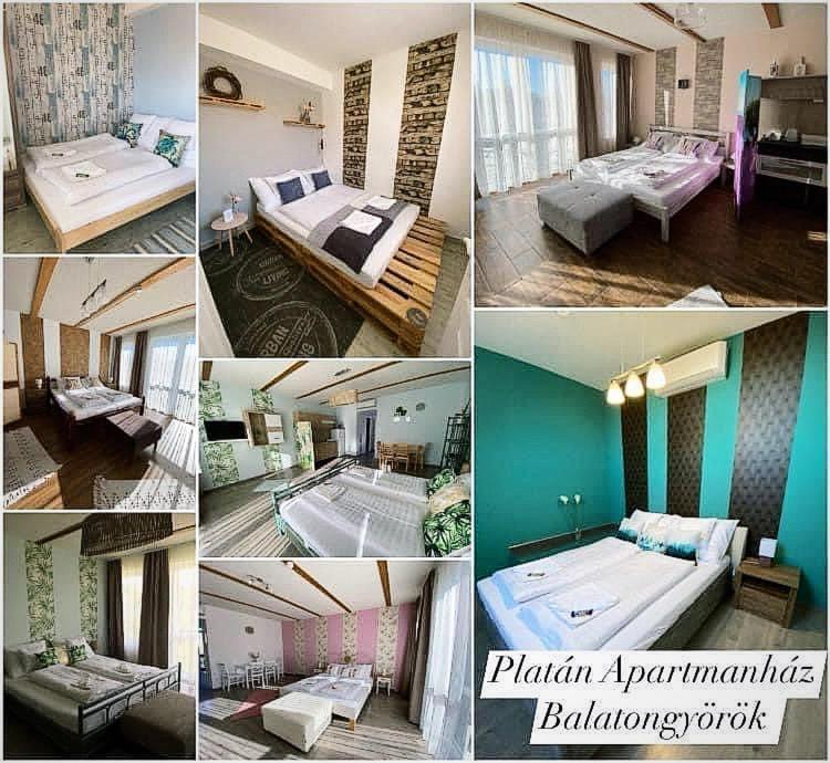 Platan Apartmanhaz Balatongyörök Dış mekan fotoğraf
